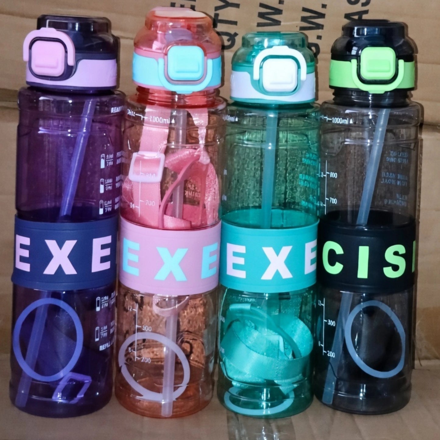 Kids Water Bottle with Straw & Sling