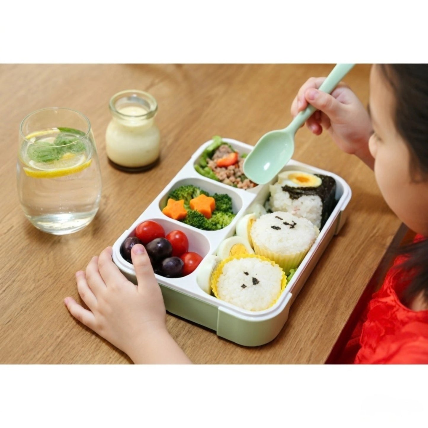 4 Compartment And 3 Compartment Leakproof Bento Lunch Box with Spoon
