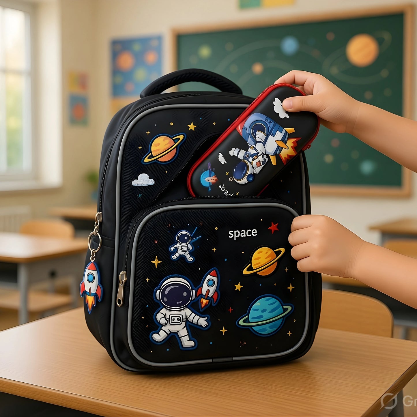 Space Astronaut Hard Shell Pencil Case