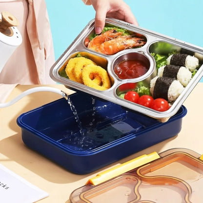 Stainless Steel Bento Lunch Box with Sauce Cup