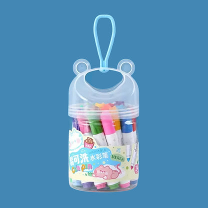 Color Washable Crayon Marker Set with Carry Bucket