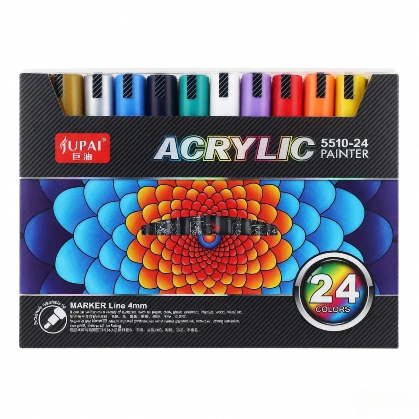 24 Colors Acrylic Paint Marker Set