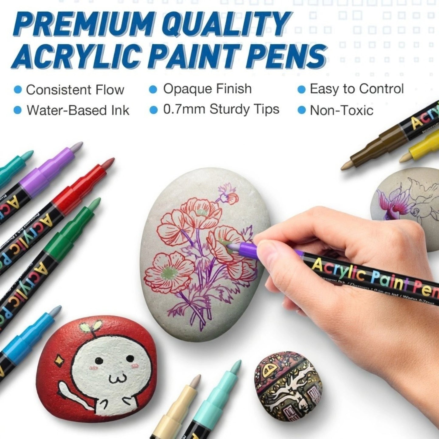 24 Colors Acrylic Paint Marker Set