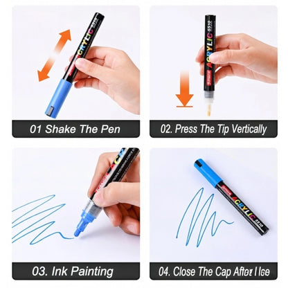 24 Colors Acrylic Paint Marker Set