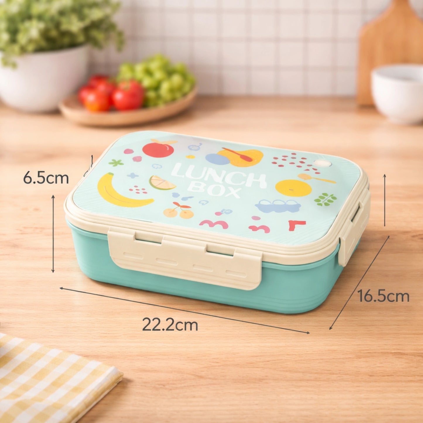 Stainless Steel Lunch Box with 3 Compartments