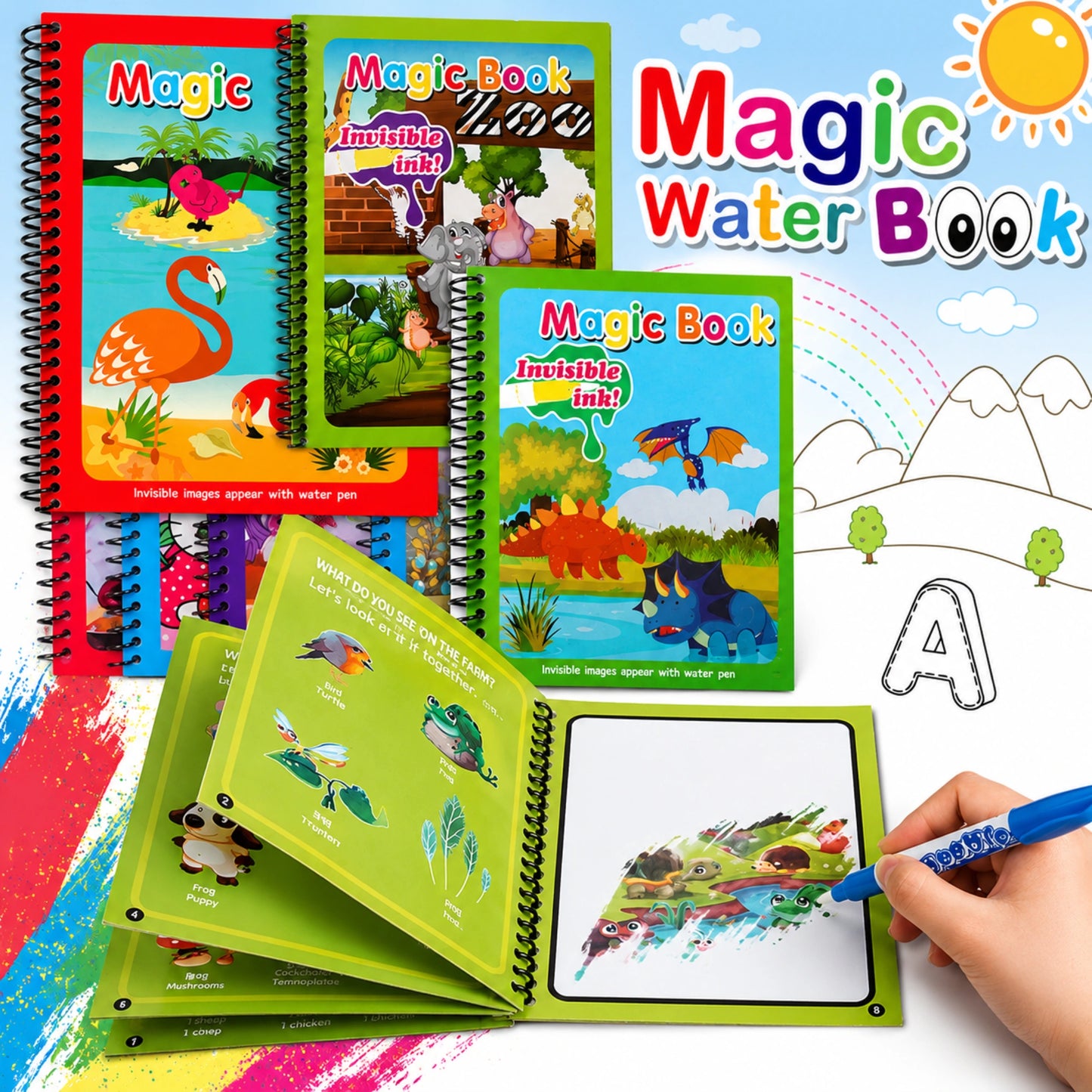 Magic Water Drawing Book