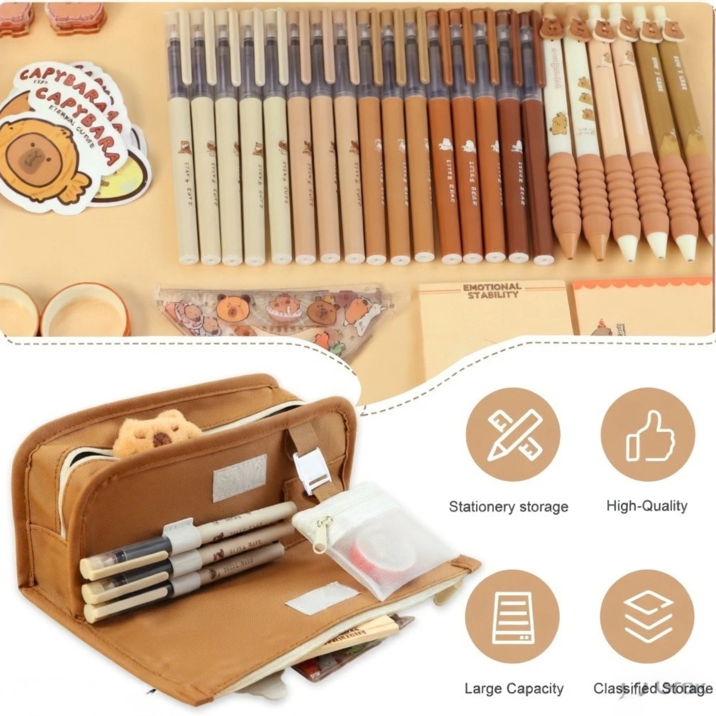 Cute Capybara Pencil Case