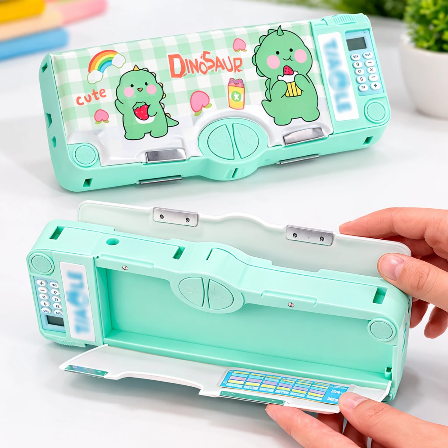 Dinosaur Calculator Pencil Box