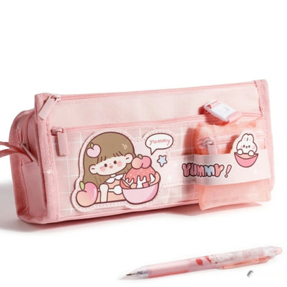 Cute Multi Pocket Pencil Case