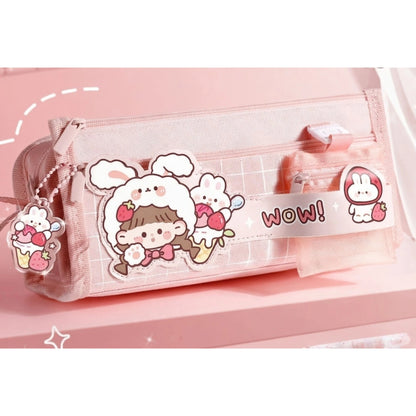 Cute Multi Pocket Pencil Case