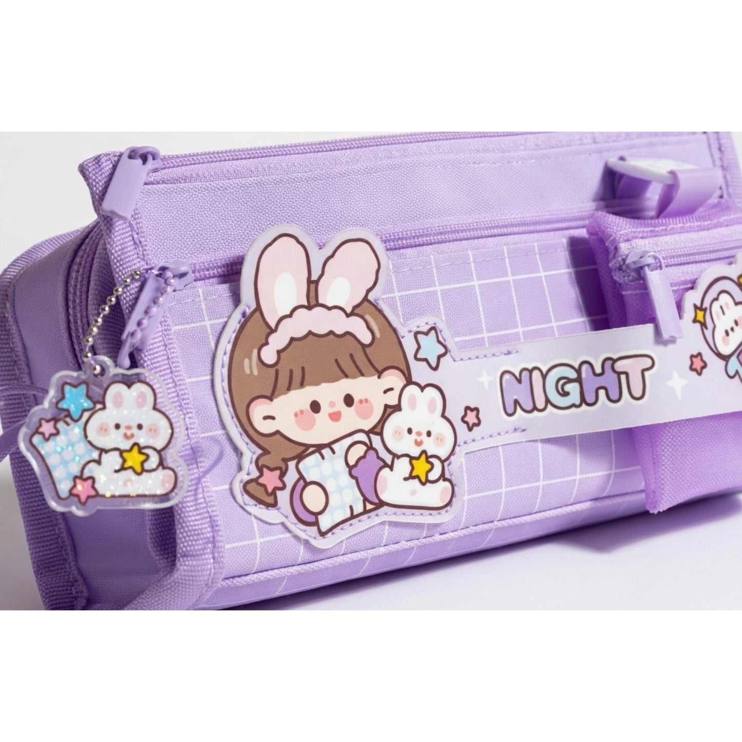Cute Multi Pocket Pencil Case
