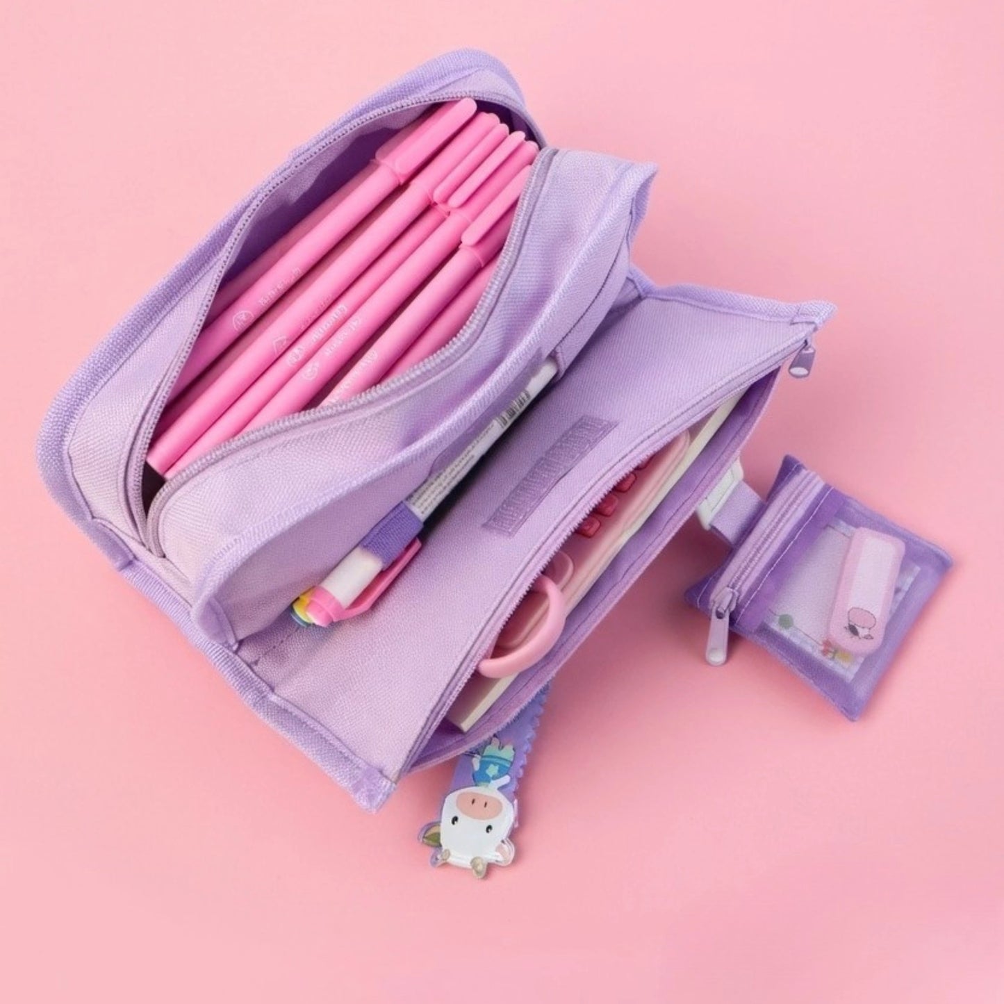 Cute Multi Pocket Pencil Case
