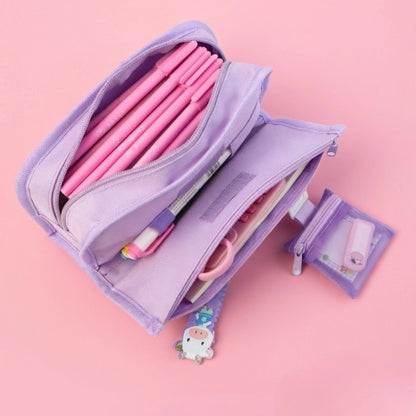 Cute Multi Pocket Pencil Case