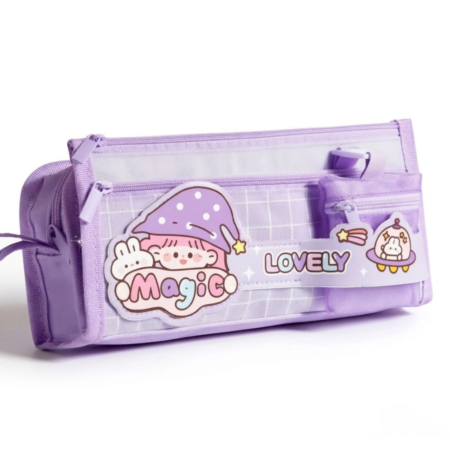 Cute Multi Pocket Pencil Case