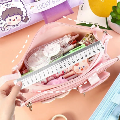 Cute Multi Pocket Pencil Case