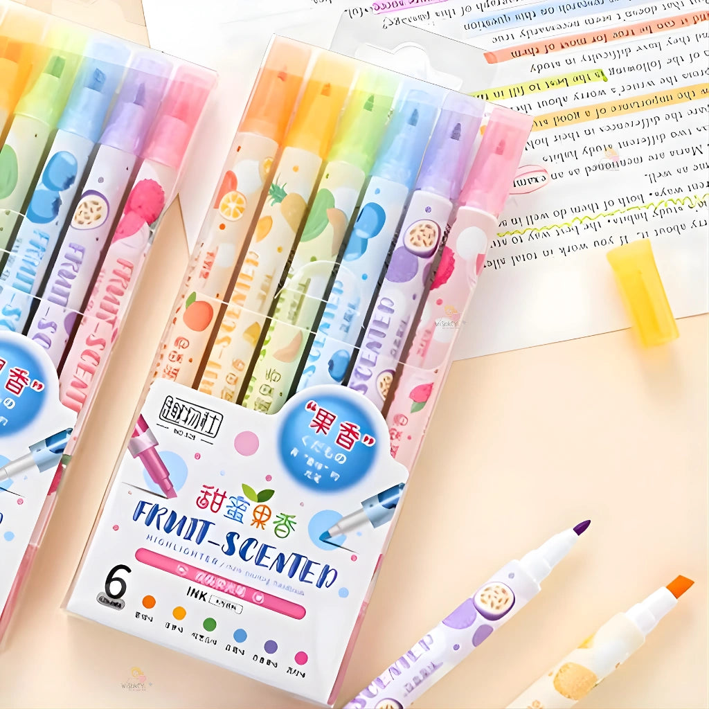 Fruit Scented Highlighter Pens Set