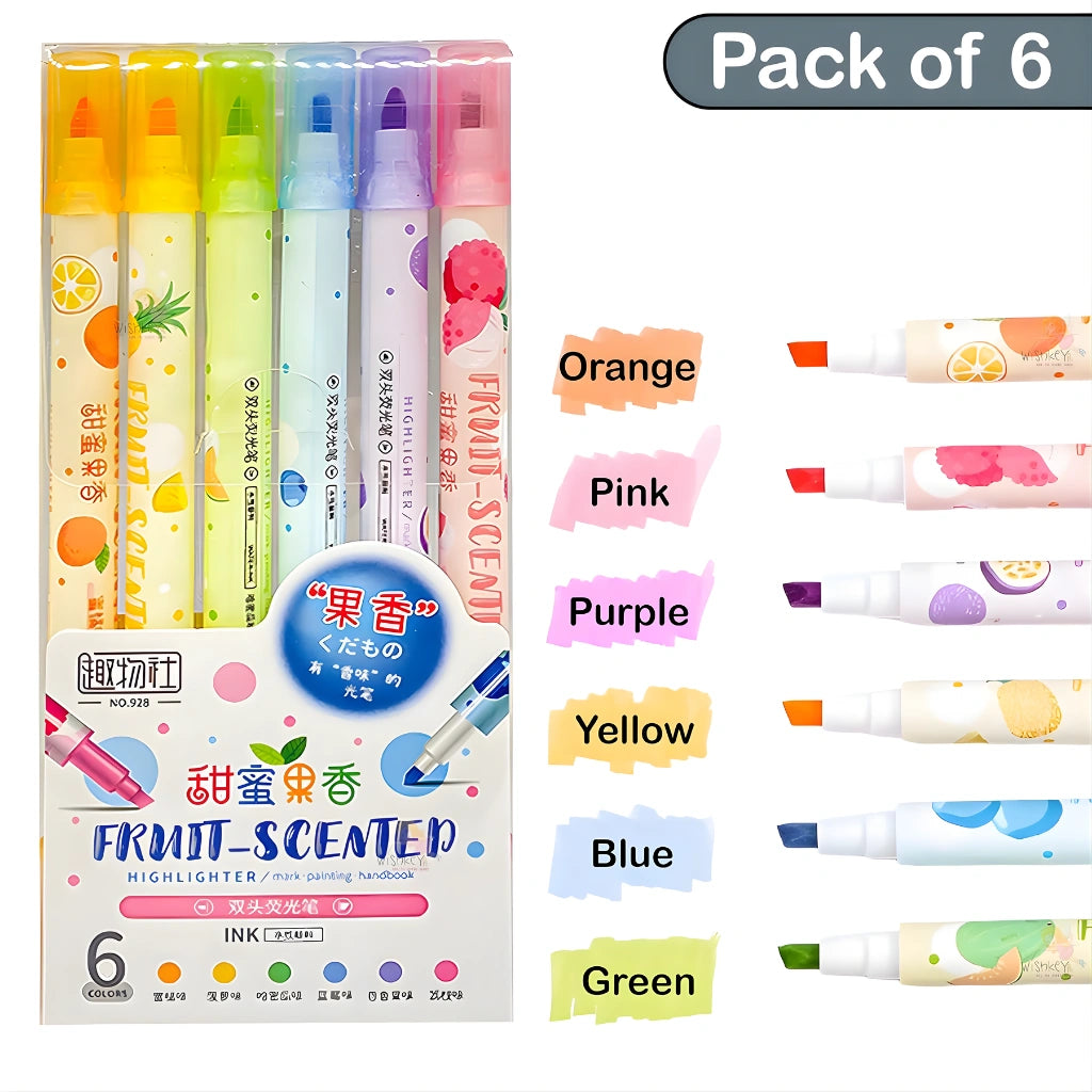 Fruit Scented Highlighter Pens Set