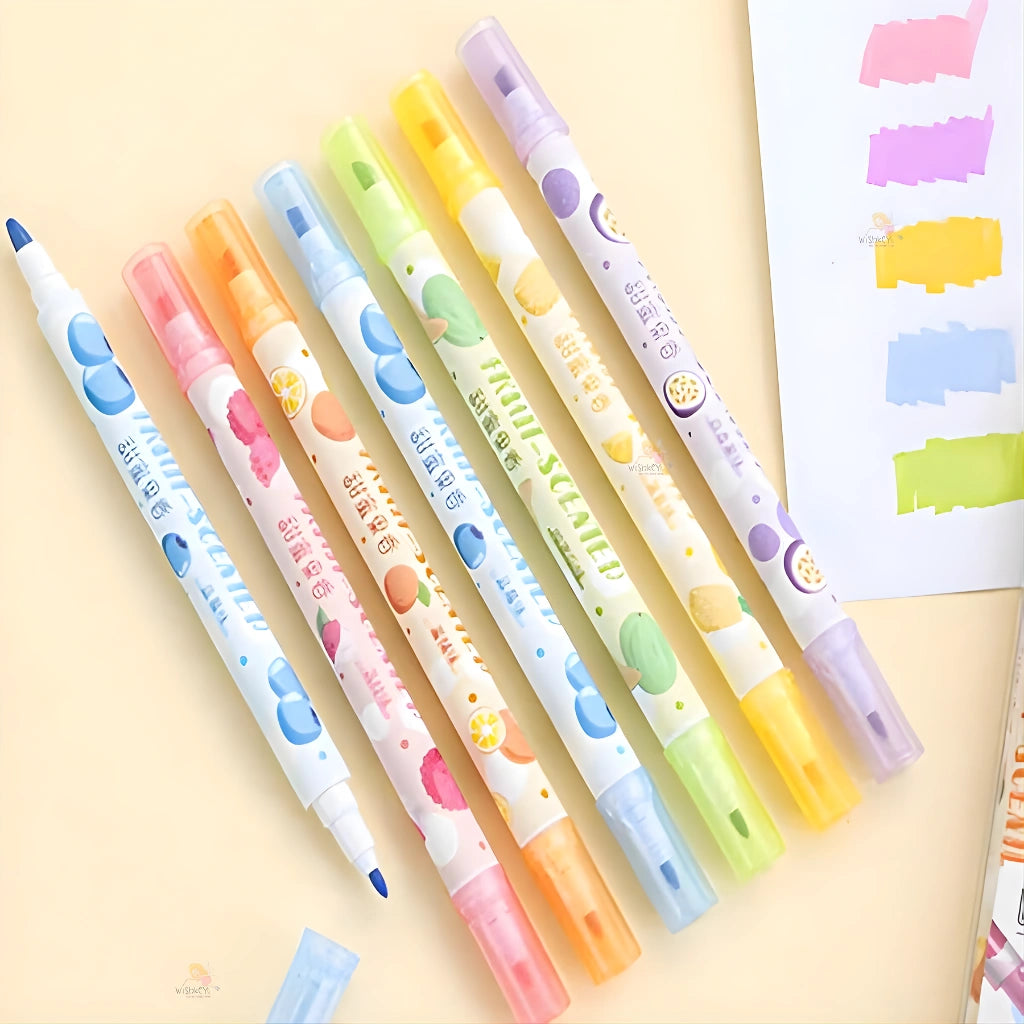 Fruit Scented Highlighter Pens Set