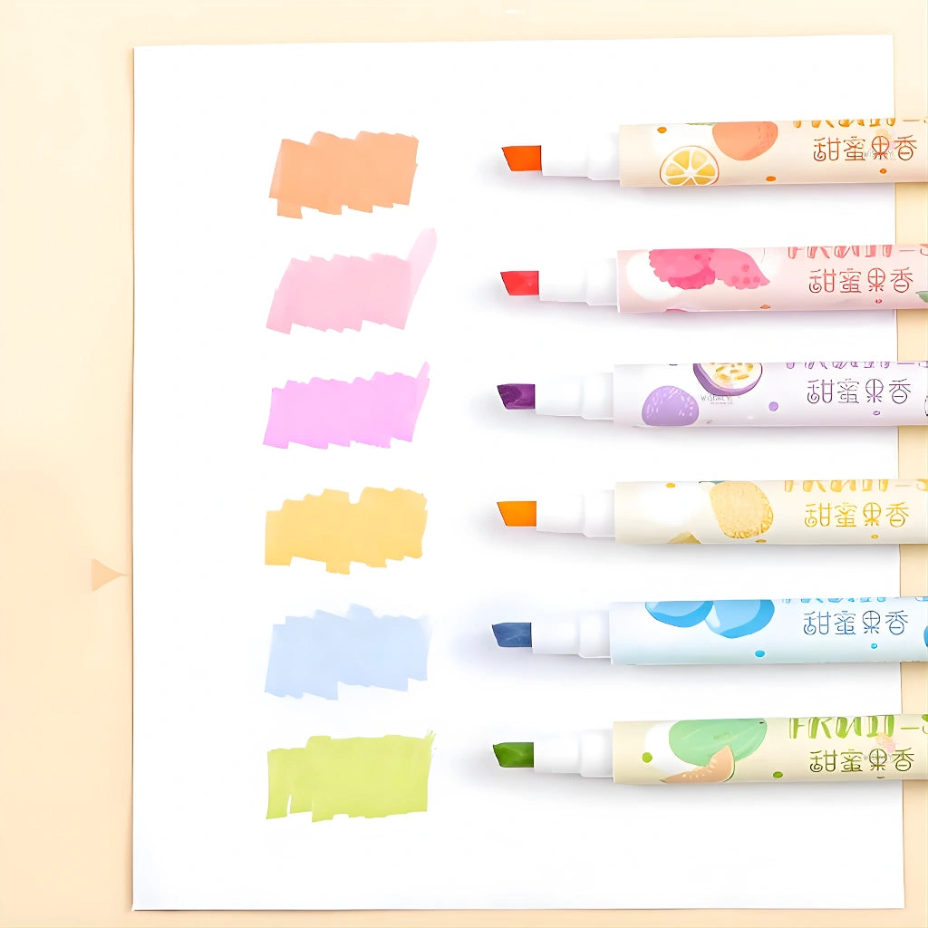Fruit Scented Highlighter Pens Set