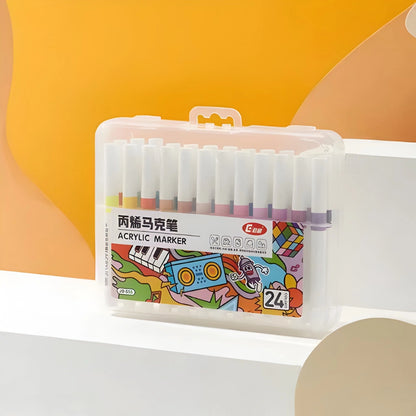 24 Colors Acrylic Marker Pen Set