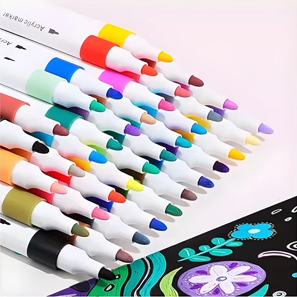 24 Colors Acrylic Marker Pen Set