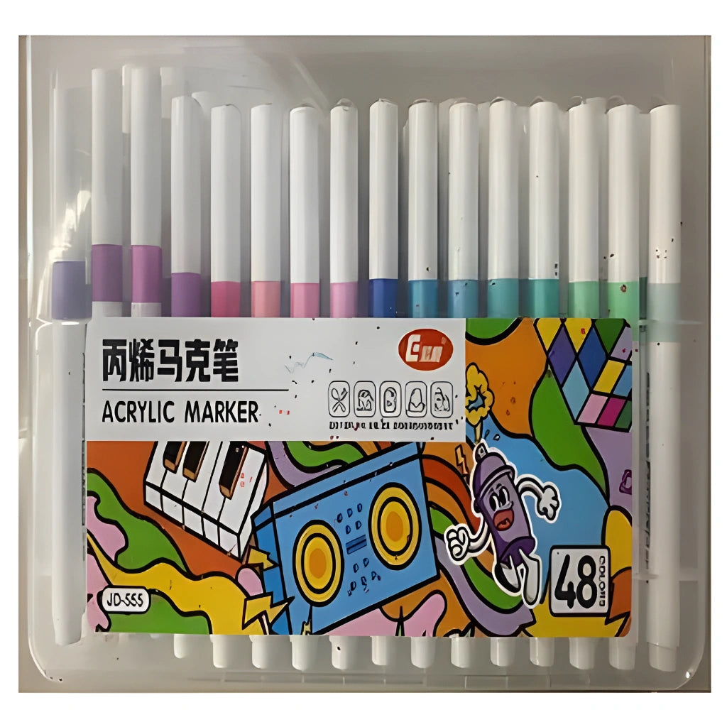 24 Colors Acrylic Marker Pen Set