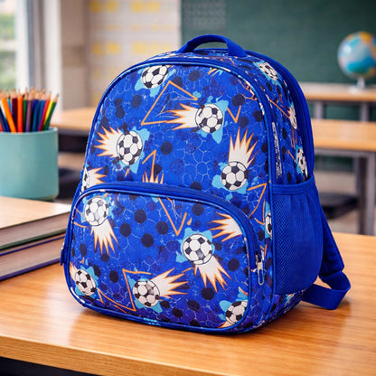 Football Print Kids School Backpack