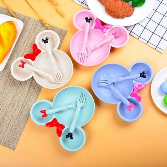 Feeding Plate with Spoon & Fork