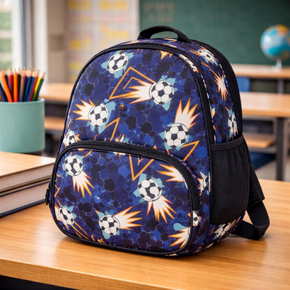 Football Print Kids School Backpack
