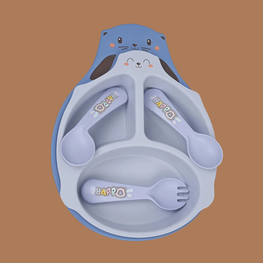 Toddler Silicone Feeding Plate Set