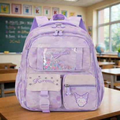 Glitter Window Cute School Backpack