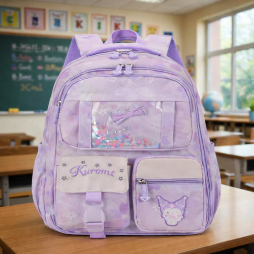 Glitter Window Cute School Backpack