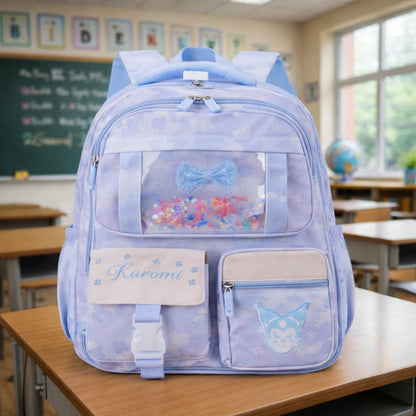 Glitter Window Cute School Backpack