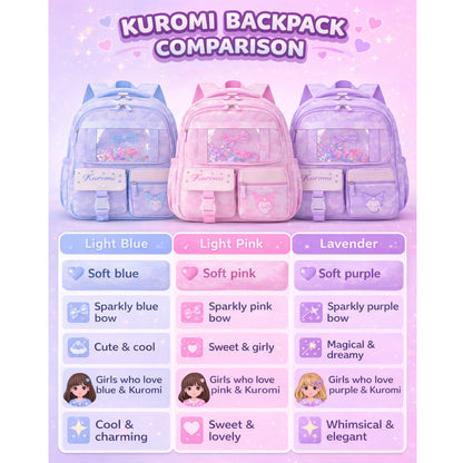 Glitter Window Cute School Backpack