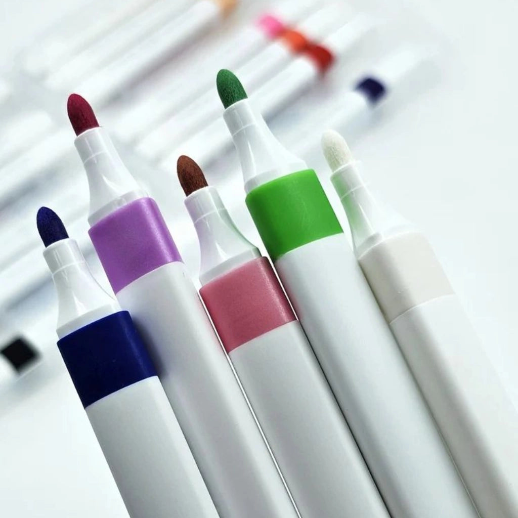 24 Colors Washable Acrylic Marker Pens Set