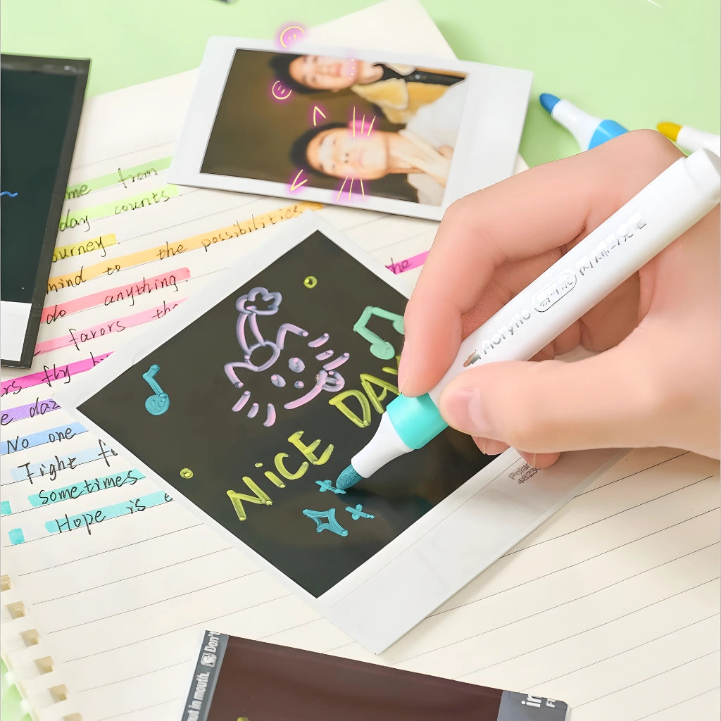 24 Colors Washable Acrylic Marker Pens Set