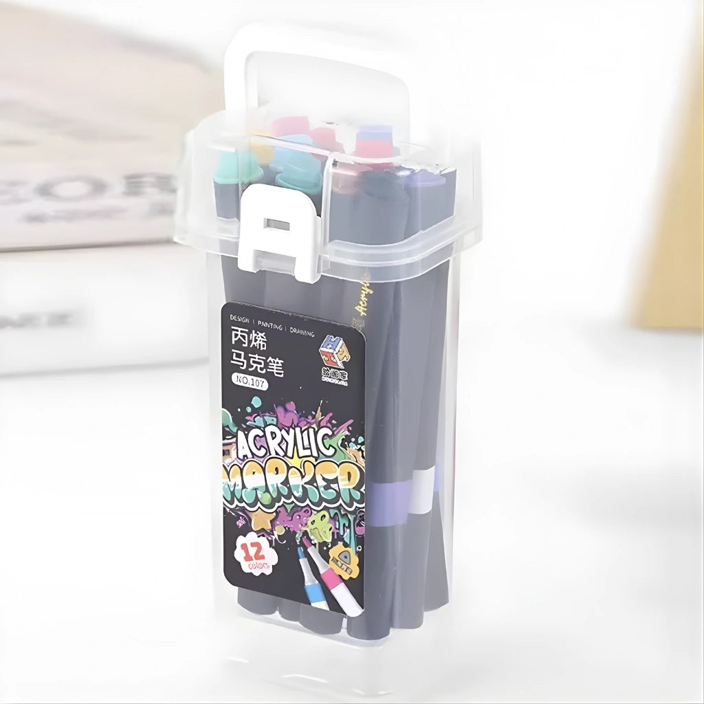 12 Colors Acrylic Marker Pen Set