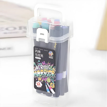 12 Colors Acrylic Marker Pen Set
