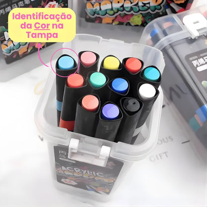 12 Colors Acrylic Marker Pen Set