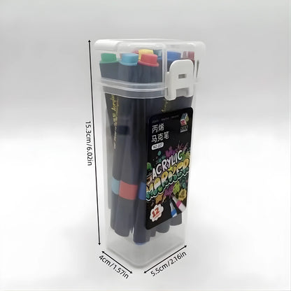 12 Colors Acrylic Marker Pen Set