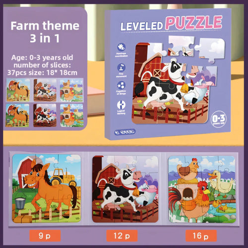 Leveled Puzzle Set (3-in-1)