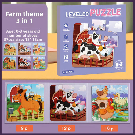 Leveled Puzzle Set (3-in-1)