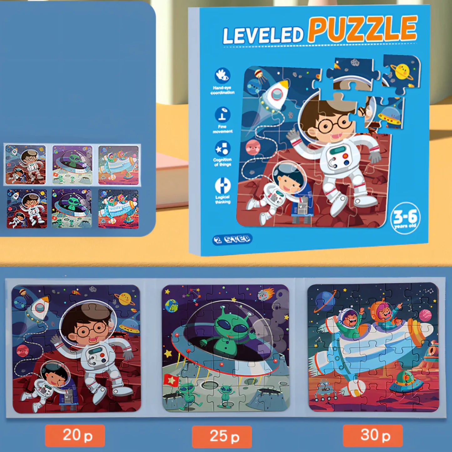 Leveled Puzzle Set (3-in-1)