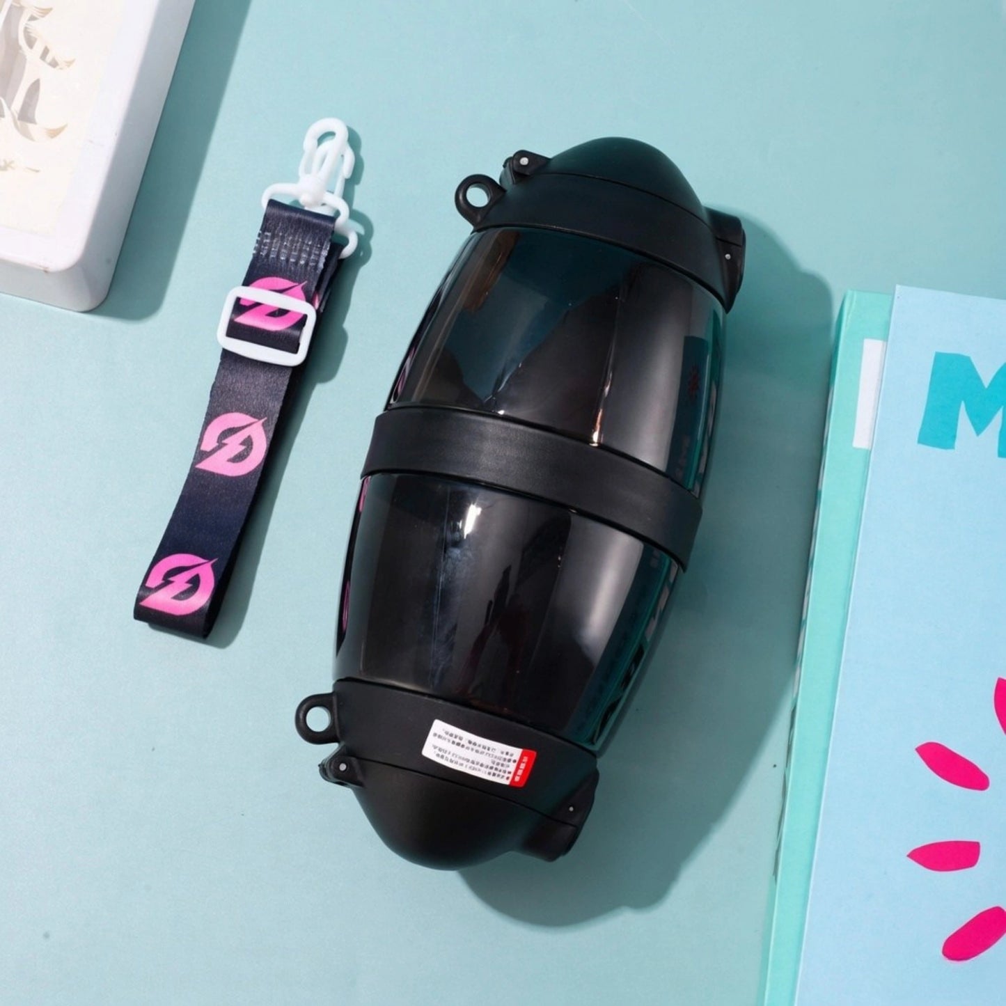Cute Kids Water Bottle with Straw & Sling