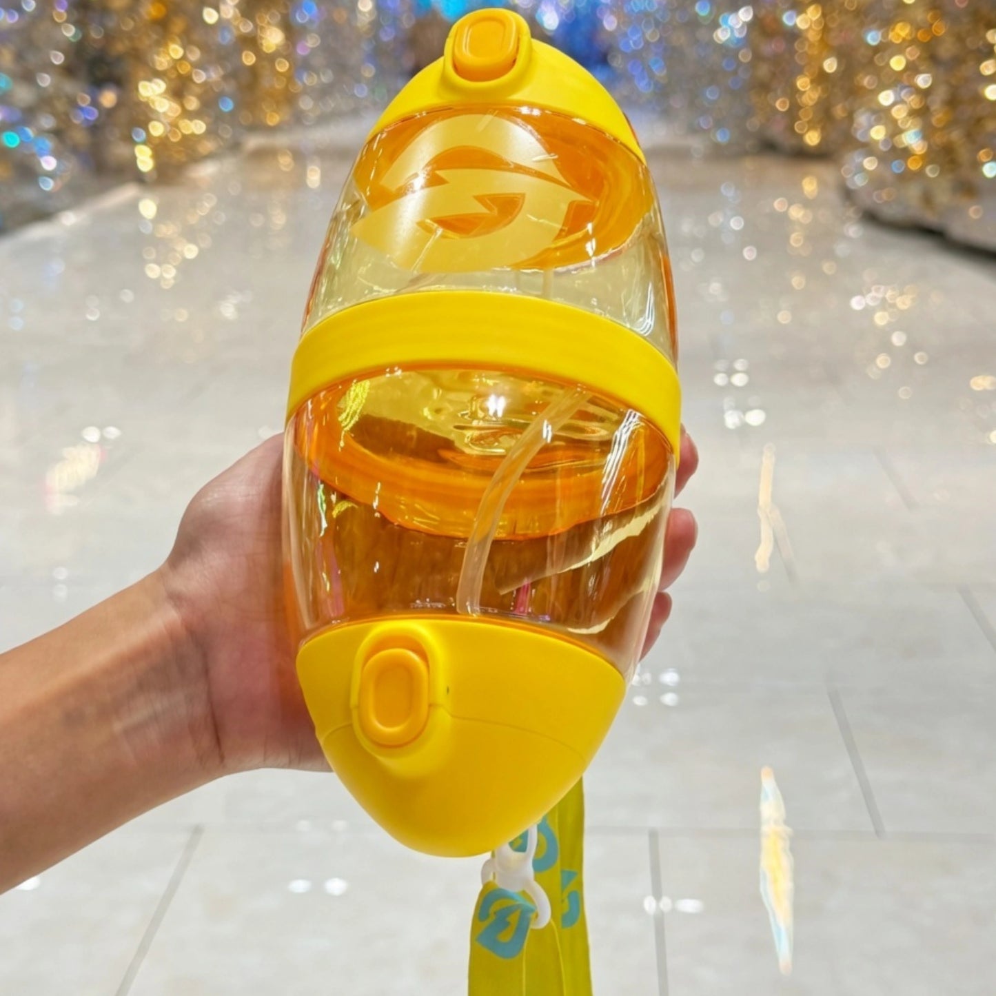 Cute Kids Water Bottle with Straw & Sling