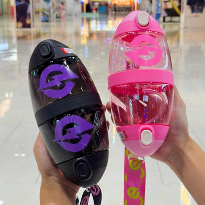 Cute Kids Water Bottle with Straw & Sling