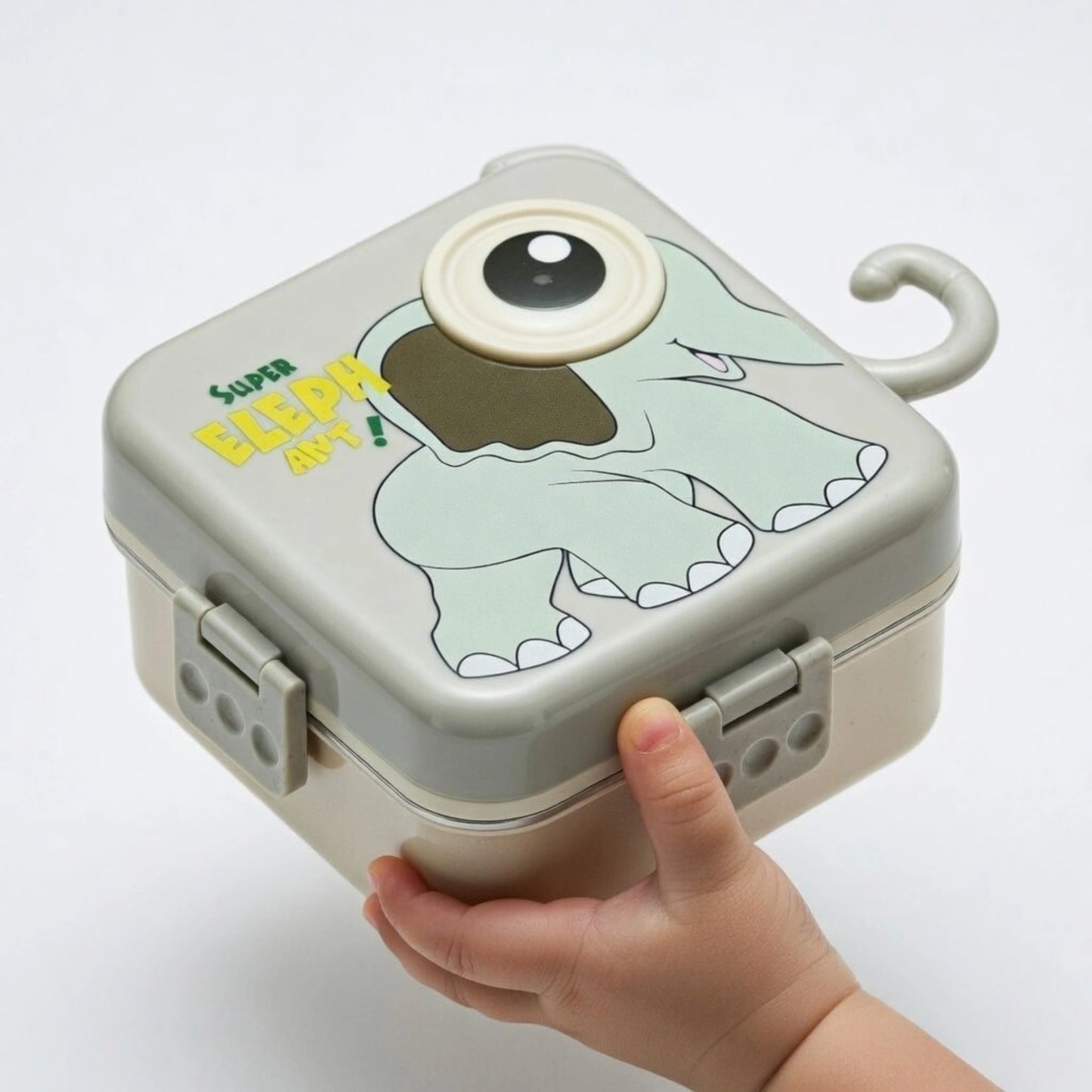 Cartoon Bento Lunch Box with Stainless Steel Tray