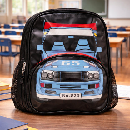 Car Print School Backpack