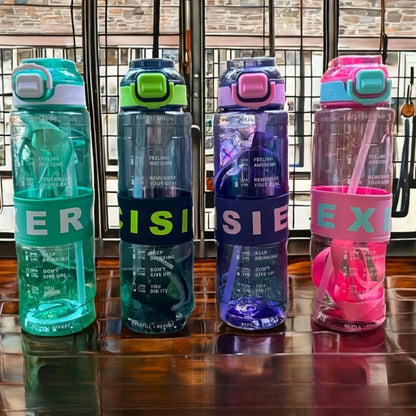 Kids Water Bottle with Straw & Sling