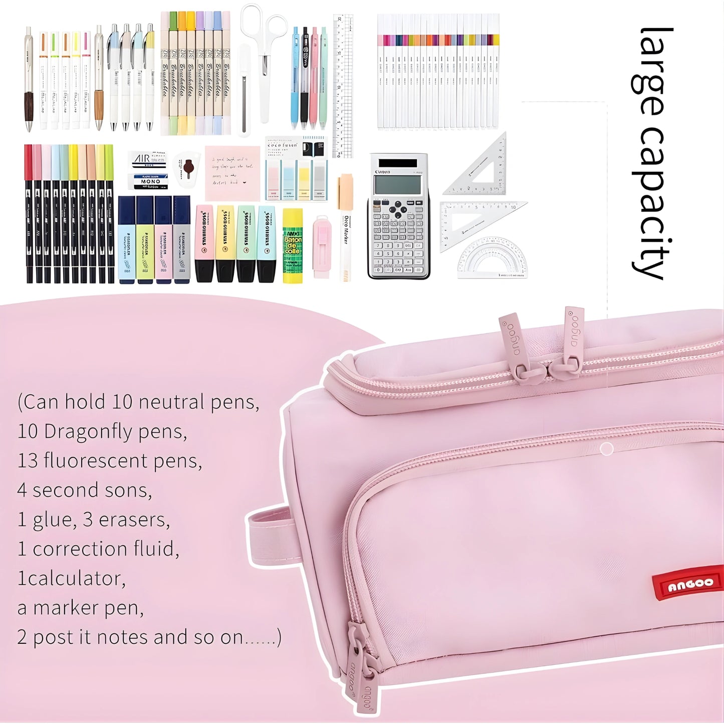 Large Capacity Pencil Case